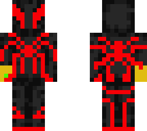 red spider-man with infinity gauntlet
