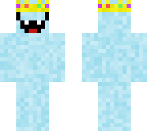 blue fluffy smiley (with crown 2nd layer)