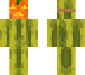 melon man with a hallowen mask