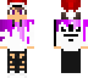 purple with santa hat