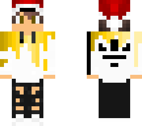 yellow with santa hat