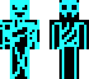 2 side cyan skelleton