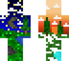 midnight and moon night pixel art.