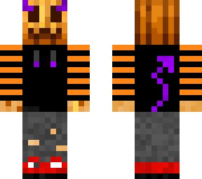my skin but with horns and  a tail