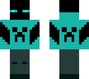 cyan enderman in hoodie