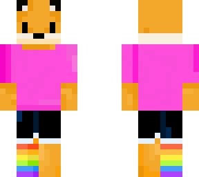 foxboy with rainbow sock! (black ears)