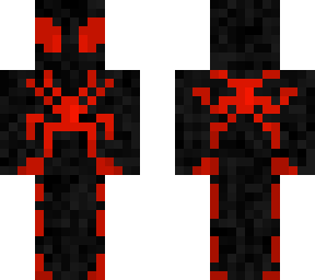 custom black and red spider-man suit