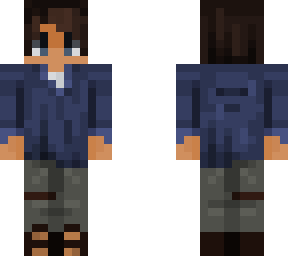 - blue shirt -