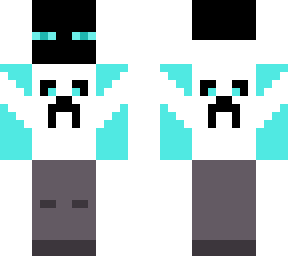 white and lb enderman in hoodie
