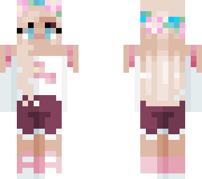 pink/teal rose girl
