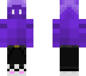 purple allay with bunny slippers