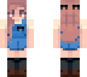 *brown hair girl~blue dress*