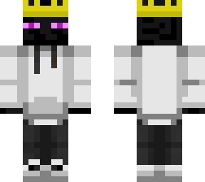 enderman with a crown white sweatshirt with red cosmetics stormshard stormv1bes