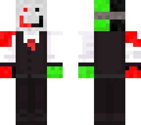 glitch's suit with blood on the hand and shoulder