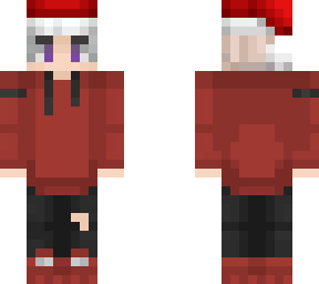 stormshard blonde purple eyes red sweatshirt christmas winter hat slim pvp