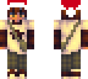 warm sunset with cristmas hat