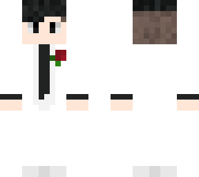 white on dark with a suit