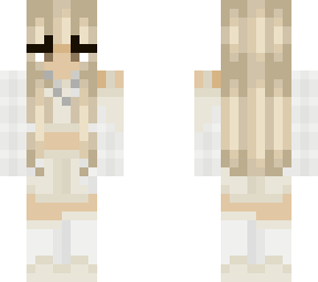 blonde girl, white fit