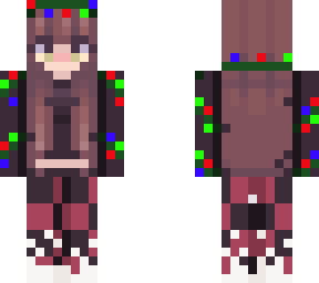 the girl wrapped in lights