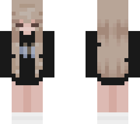 blonde girl black-blue fit