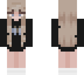 blonde girl black-blue fit