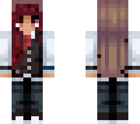 girl suit red hair