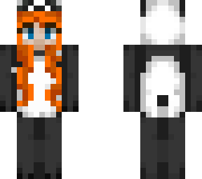 redhead panda onesie girl