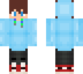 blue hoodie boy skin with brown hair and jordan 1 shoes fixed