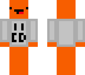 orange derp with a blue headset
