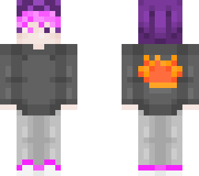 purple pink bubblegum hair boy