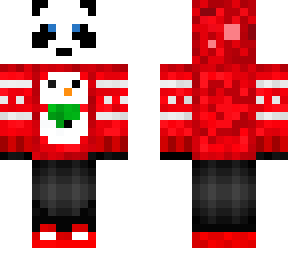 panda with christmas