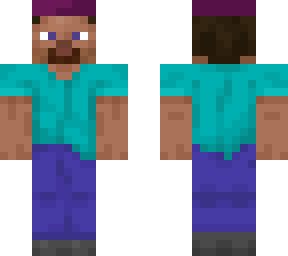 steve with a purple hat