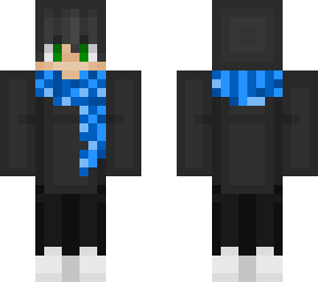 boy with scarf blue