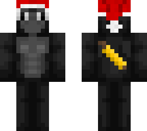gorilla with santa hat
