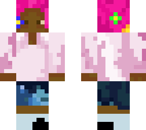 pink haired person