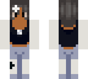 y2k skin /beige jacket brown hair black croptop