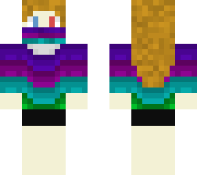 cozy person, but wearing a colorful sweater
