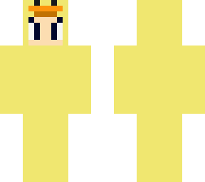 girl wearing a duck costume