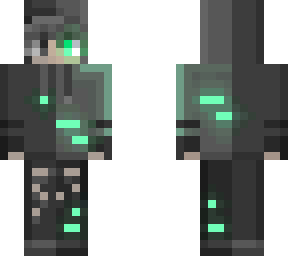 green glowing flecks
