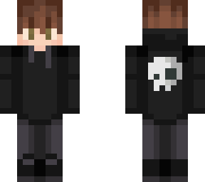 kj in skull hoodie
