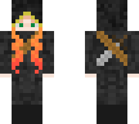 assassin girl w/ fire looking hair