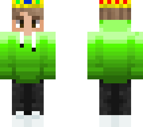 green boy with crown