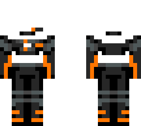 cyber gamer outfit (1 & orange) - base