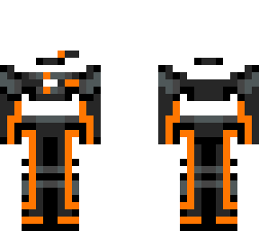 cyber gamer outfit (2 & orange) - base