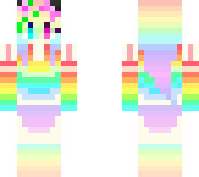 minecraft fan girl rainbow girl