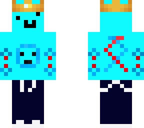 blue guy with crown and pants