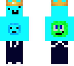 blue guy with crown and pants