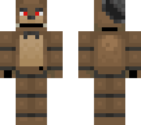 freddy fazbear with mic and red eyes