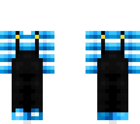 ob - overalls w/ blue & white stripes
