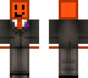 suit orange man